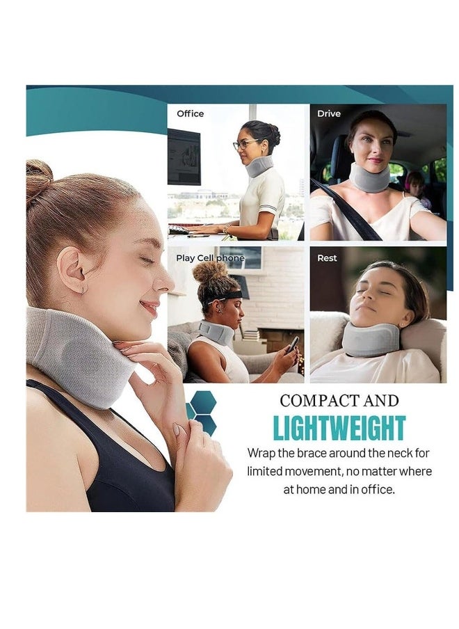 Neck Brace for Neck Pain and Support, 1PCS Neck Brace for Sleeping, Soft Neck Support Relieves Pain, Soft Neck Brace Cervical Collar, Neck Traction Device (M-for Women)