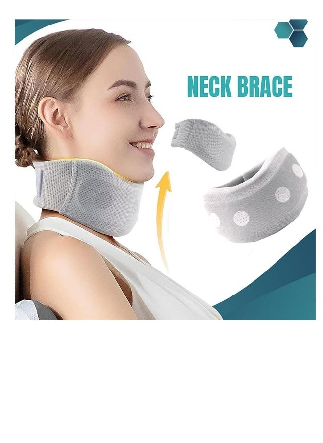 Neck Brace for Neck Pain and Support, 1PCS Neck Brace for Sleeping, Soft Neck Support Relieves Pain, Soft Neck Brace Cervical Collar, Neck Traction Device (M-for Women)