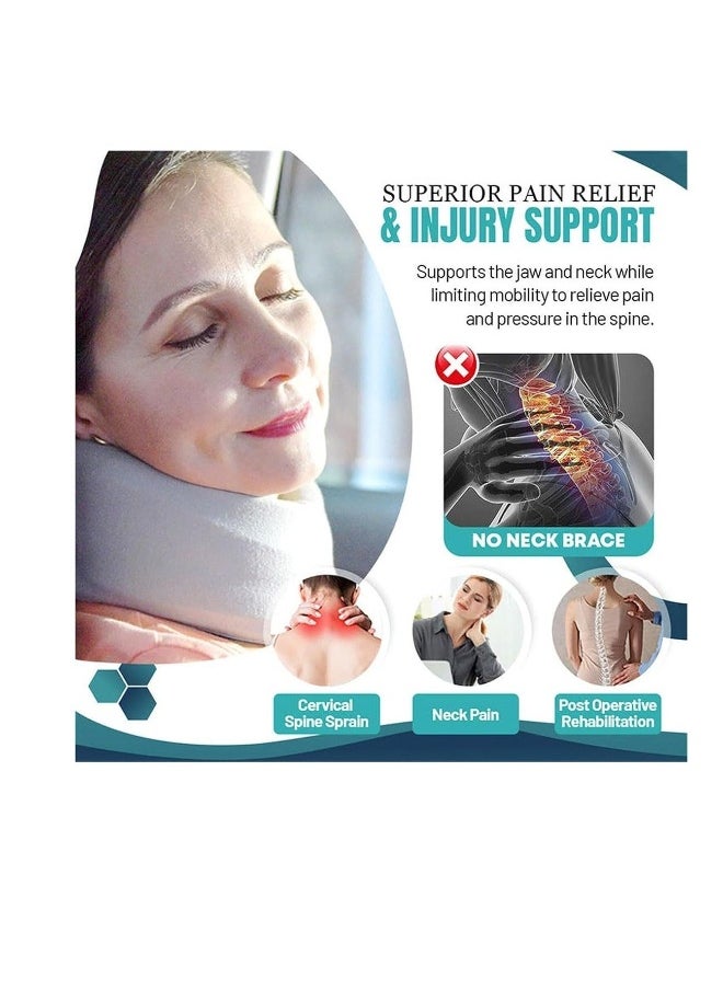 Neck Brace for Neck Pain and Support, 1PCS Neck Brace for Sleeping, Soft Neck Support Relieves Pain, Soft Neck Brace Cervical Collar, Neck Traction Device (M-for Women)