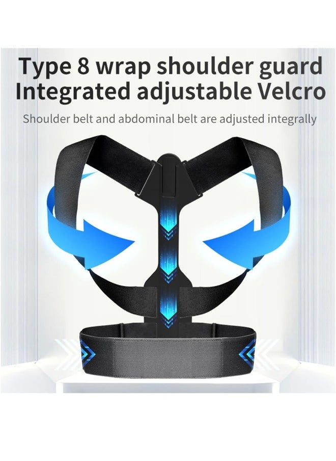 Posture Corrector for Men Women Teenagers Students, Intelligent Posture Correction Back Support Back Straightener Shoulder Strap Posture Trainer (Classic Style)