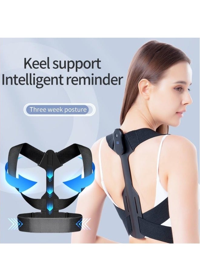 Posture Corrector for Men Women Teenagers Students, Intelligent Posture Correction Back Support Back Straightener Shoulder Strap Posture Trainer (Classic Style)