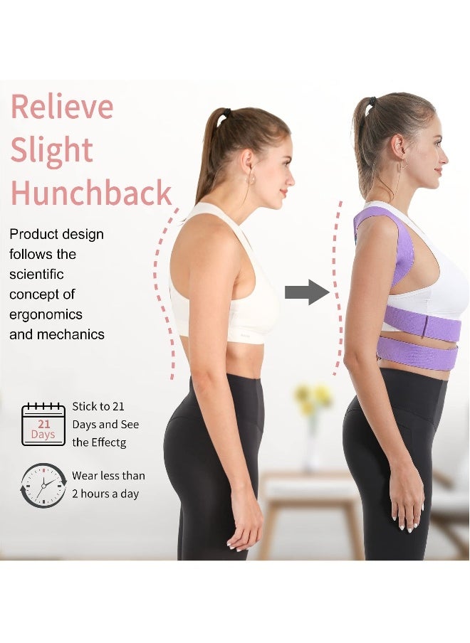 Posture Corrector for Women and Men, Adjustable Breathable Back Straightener, Back Brace for Clavicle Support, Relax Neck, Shoulder, and Upper Back (M, 31