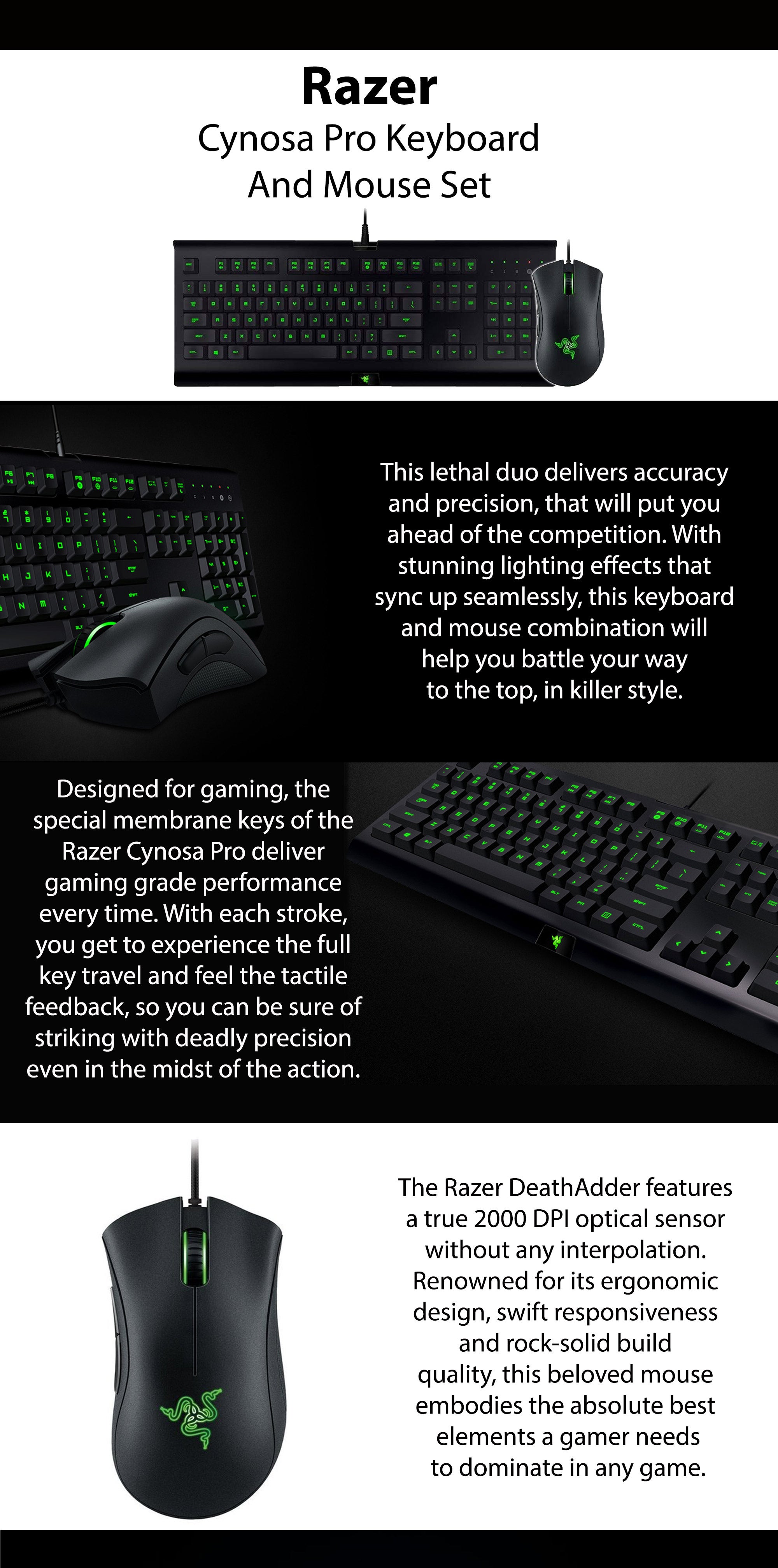 Cynosa Pro Keyboard And Mouse Set Black