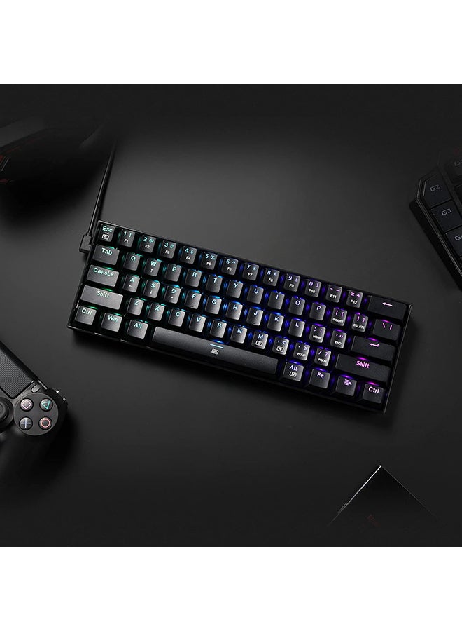 K630 Dragonborn 60% Wired RGB Gaming Keyboard, 61 Keys Compact Mechanical Keyboard with Linear Red Switch, Pro Driver Support, Black