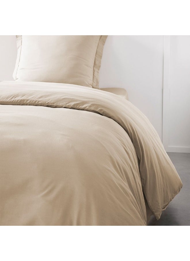 Pristine Fit 144Tc Double Duvet Cover Soft, Breathable Bedding, Durable, Cozy, And Stylish for a Comfortable, Elegant Bedroom Perfect for Home Decor Upgrade 200X210Cm Beige