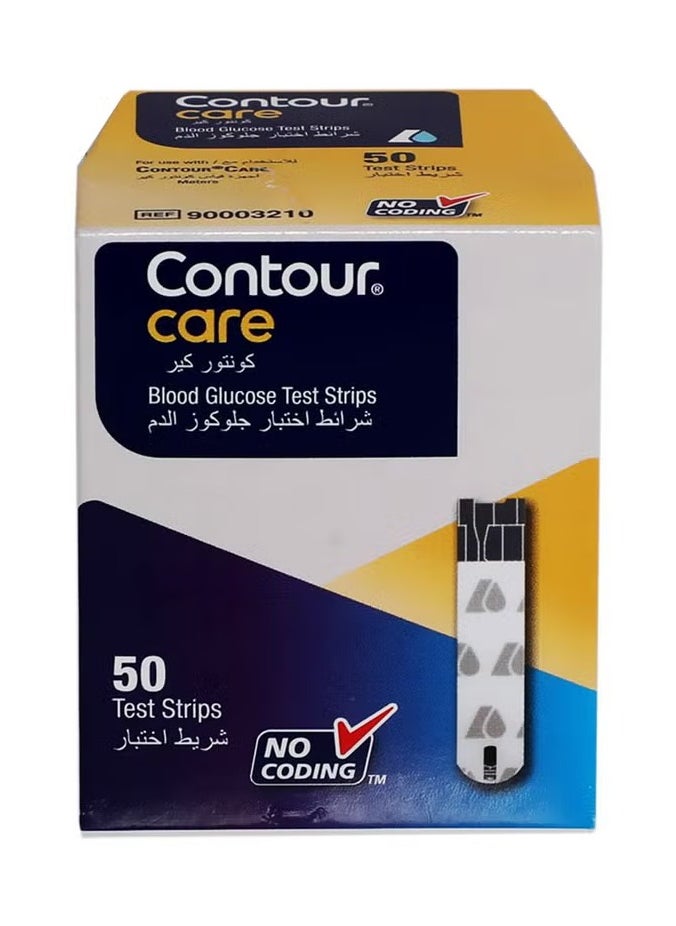 Contour Care Blood Glucose Test Strips  50's