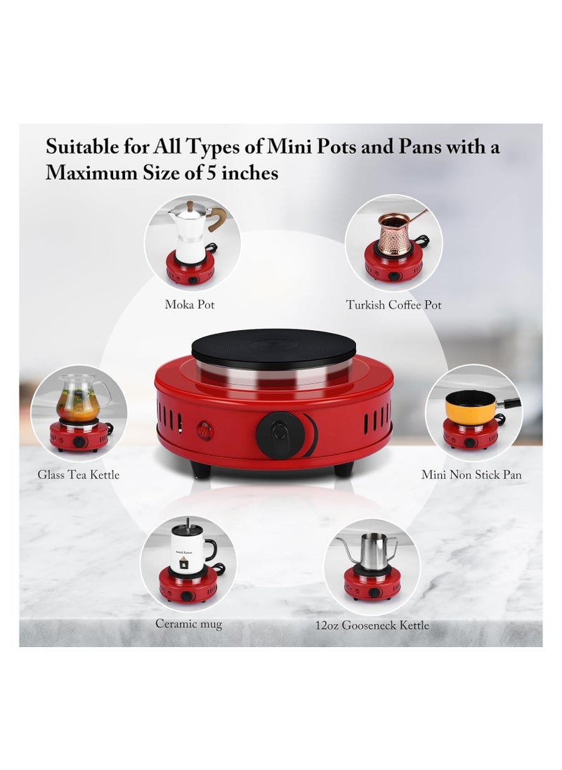 Mini Hot Plate Small Hot Plate,Moka Pot Hot Plate,Portable Hot Plate,Perfect Size for Moka Pot