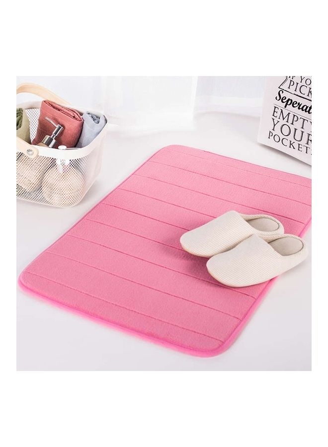 Non Slip Water Absorption Rug Bathroom Mat Pink 60x10x10cm