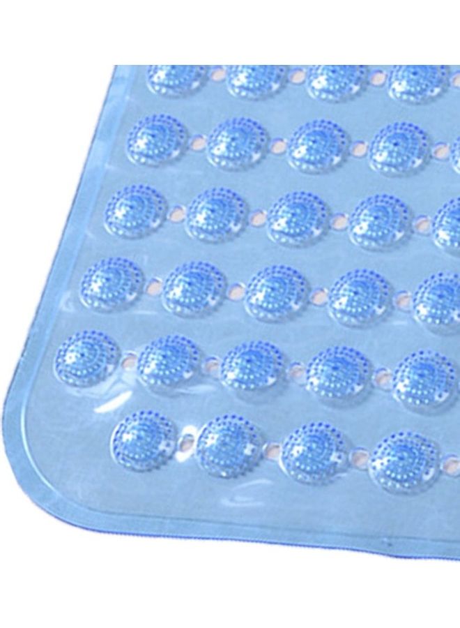 PVC Anti-Skid Bath Mat with Suction Cup Blue 68 x 36cm