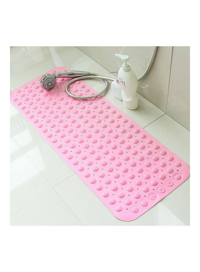 Anti-Skid Shower Bath Mat with Suction Cup Pink 100 x 40 x 1cm
