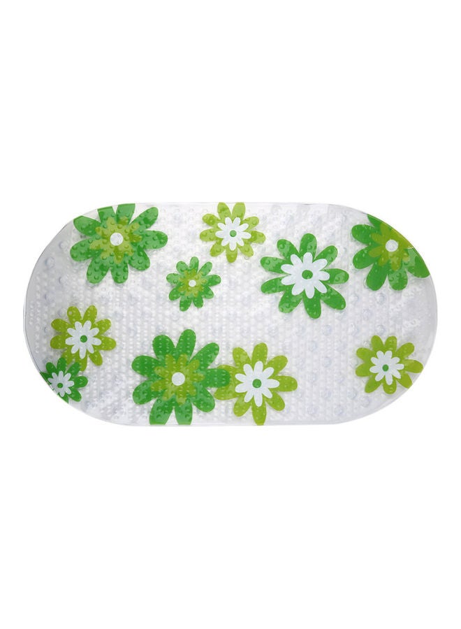 Flower Printed Non-Slip Bath Mat Multicolour 71 x 38 x 0.5cm