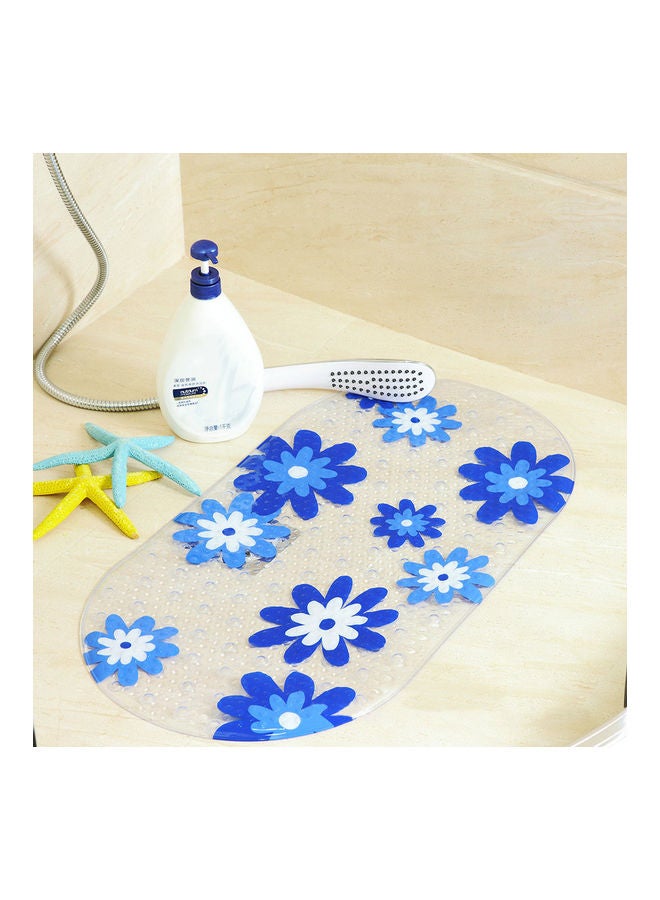 Flower Printed Non-Slip Bath Mat Multicolour 71 x 38 x 0.5cm