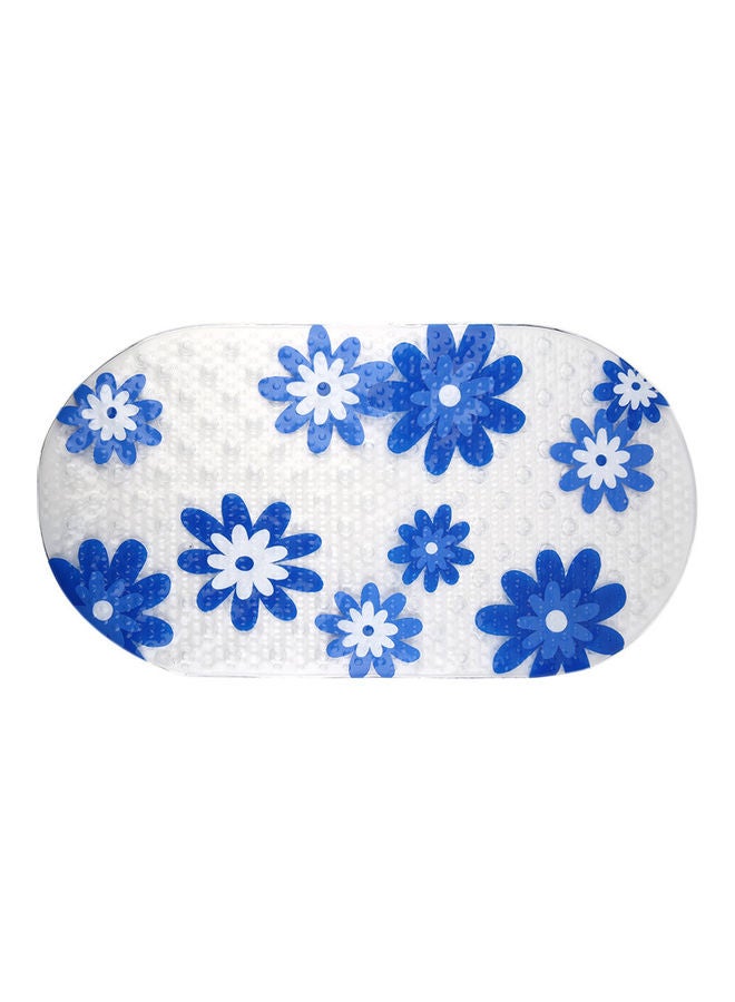 Flower Printed Non-Slip Bath Mat Multicolour 71 x 38 x 0.5cm