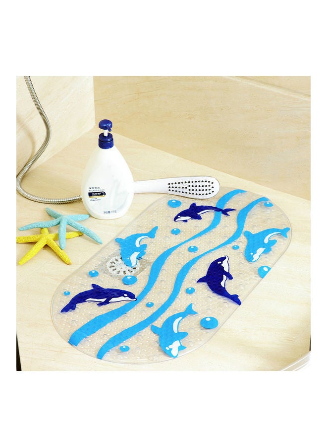 Dolphin Printed Non-Slip Bath Mat Multicolour 71 x 38 x 0.5cm