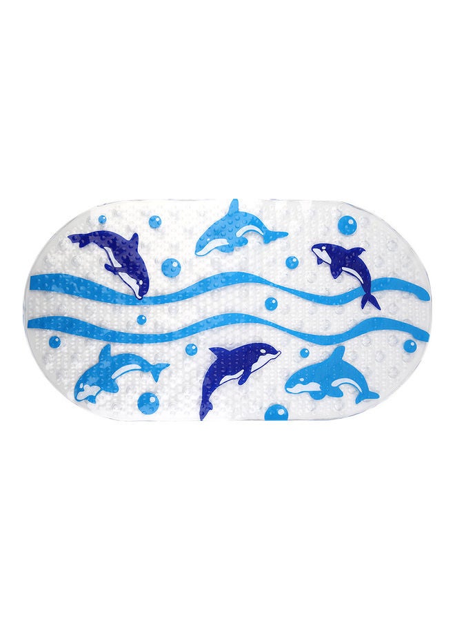 Dolphin Printed Non-Slip Bath Mat Multicolour 71 x 38 x 0.5cm