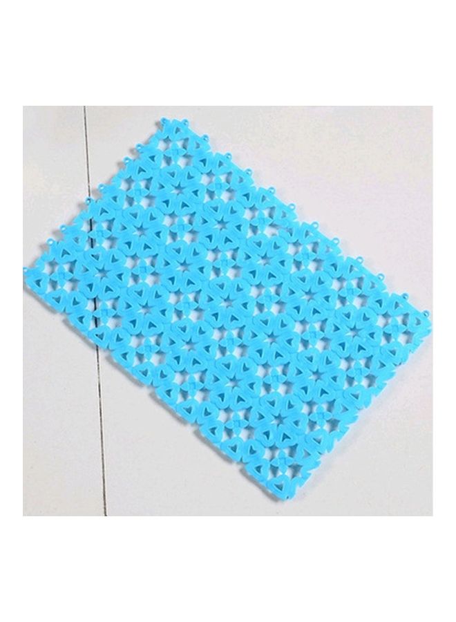 Anti-Skid Shower Bath Mat Blue 30 x 20 x 0.5cm