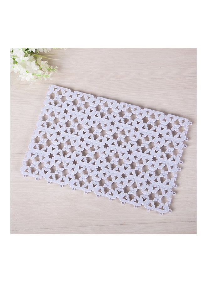 Anti-Skid Shower Bath Mat White 30 x 20 x 0.5cm