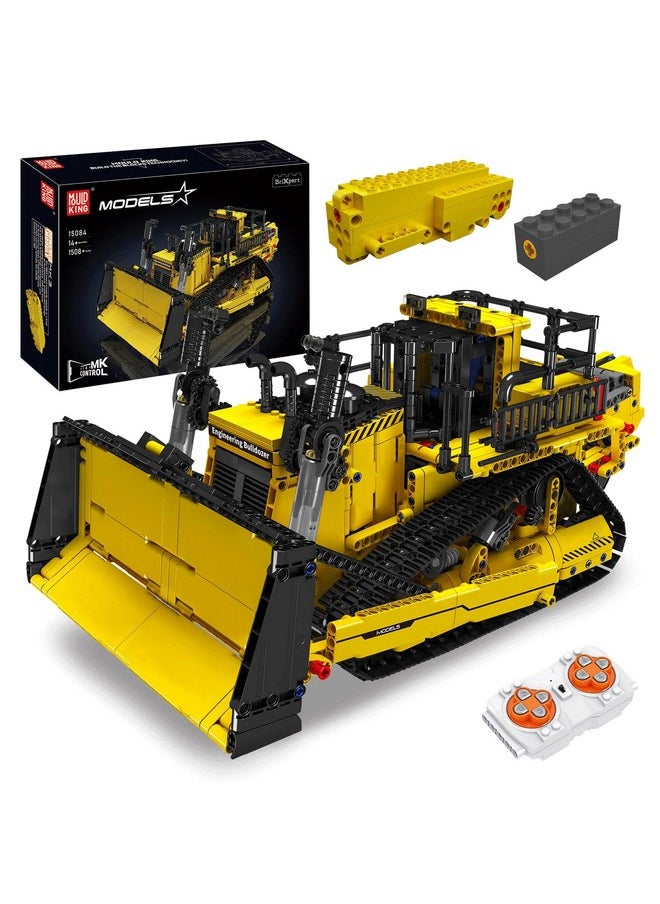 Bulldozer Technique Building Set, App-Controlled 2.4G Rc Bulldozer Truck Construction Vehicle Toys With Engines, Diy Engineering Model Sets For Adults/14+(1508 Pieces)