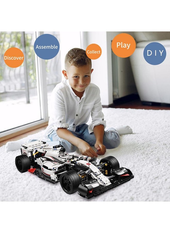 Technik Sports Car, Formula 1 Racing Car Building Blocks Kit, 1235 Pcs Collectible F1 Car Model Toys For Kids, Boys, Adult(Static Version)