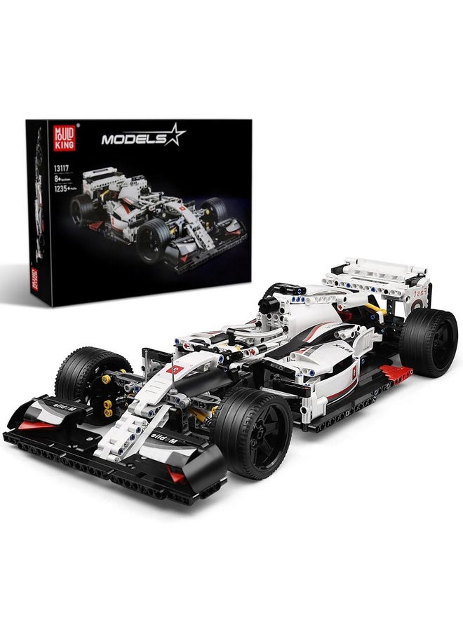 Technik Sports Car, Formula 1 Racing Car Building Blocks Kit, 1235 Pcs Collectible F1 Car Model Toys For Kids, Boys, Adult(Static Version)