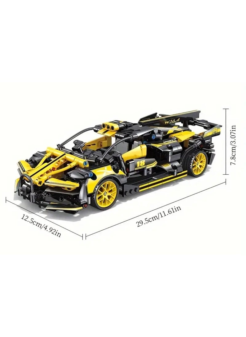 677+ PCS Racing Sports Car Building Blocks Kit for Teens 14+, Durable ABS Plastic Construction Set, Educational STEM Toy, Collectible Model with Back Force Function for Car Enthusiasts