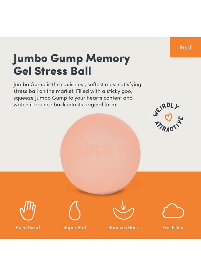 Jumbo Gump Stress Ball | Silky Soft Memory Gel Squishy Fidget Toy For Adults And Teens 14, Holiday Stocking Stuffer, Stress Relief Present, Office Desk Toy | Reef