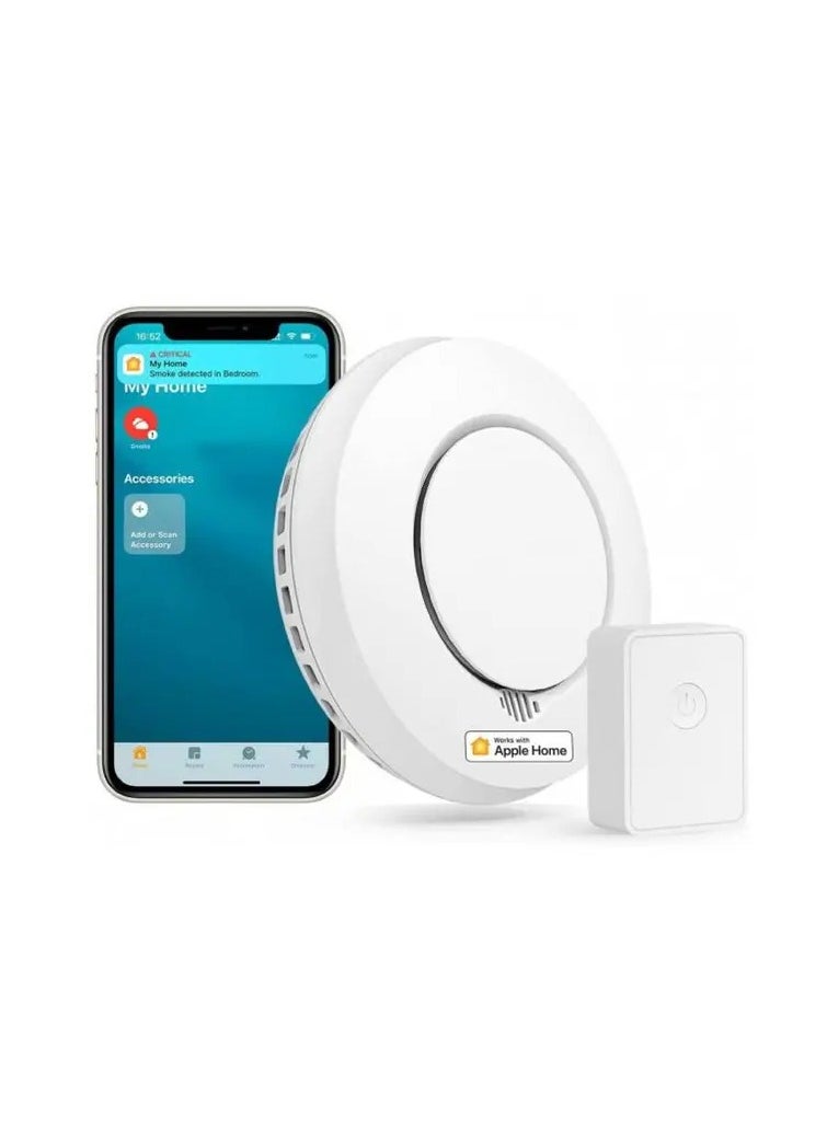 Smart Alarm Kit with HUB/Leakage Alarm, Alerts,  Safe & Reliable, Battery Replaceable (AA Batteries), Control Up to 16 Devices - White