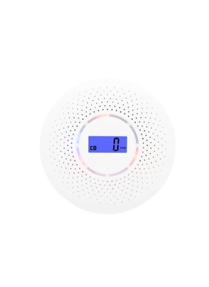 Combination Smoke & Carbon Monoxide Alarm Detector | Dual Sensor with LCD Display Reliable Safety Solution for Homes, Schools, and Offices