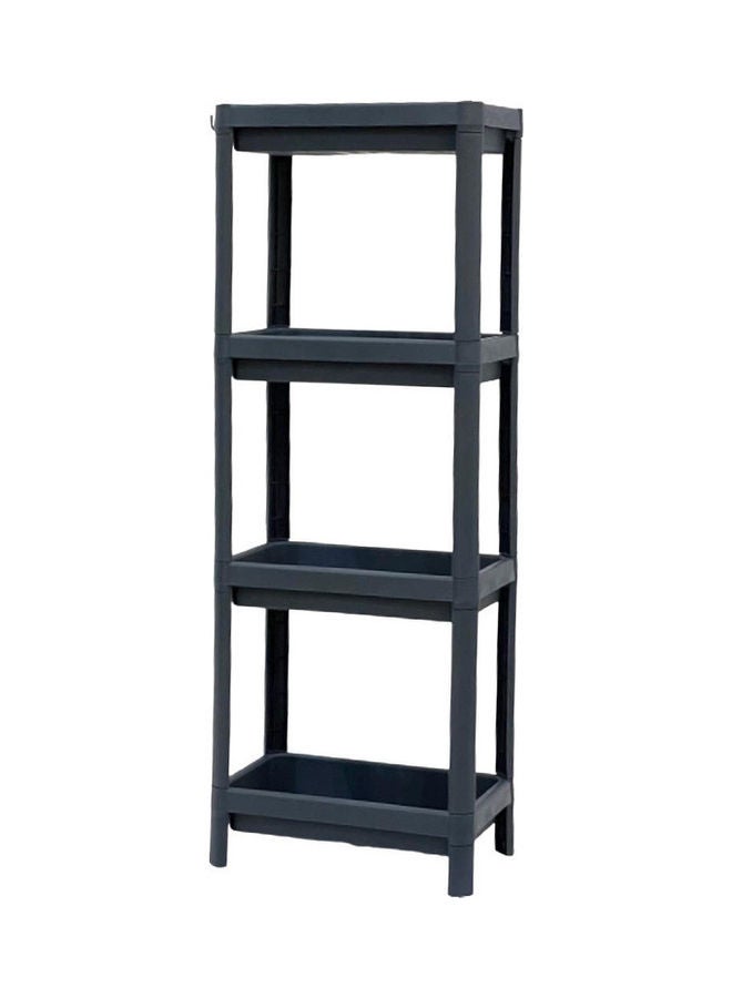 4 Tier Vesken Corner Shelf Dark Grey 36x23x100cm