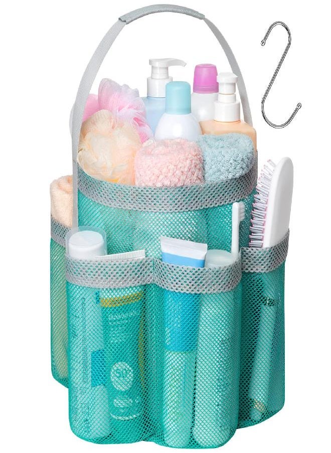 F-color Mesh Shower Caddy Portable, Large Capacity Shower Caddy Basket Tote for College Dorm Room Gym Rv Essentials, 8.5