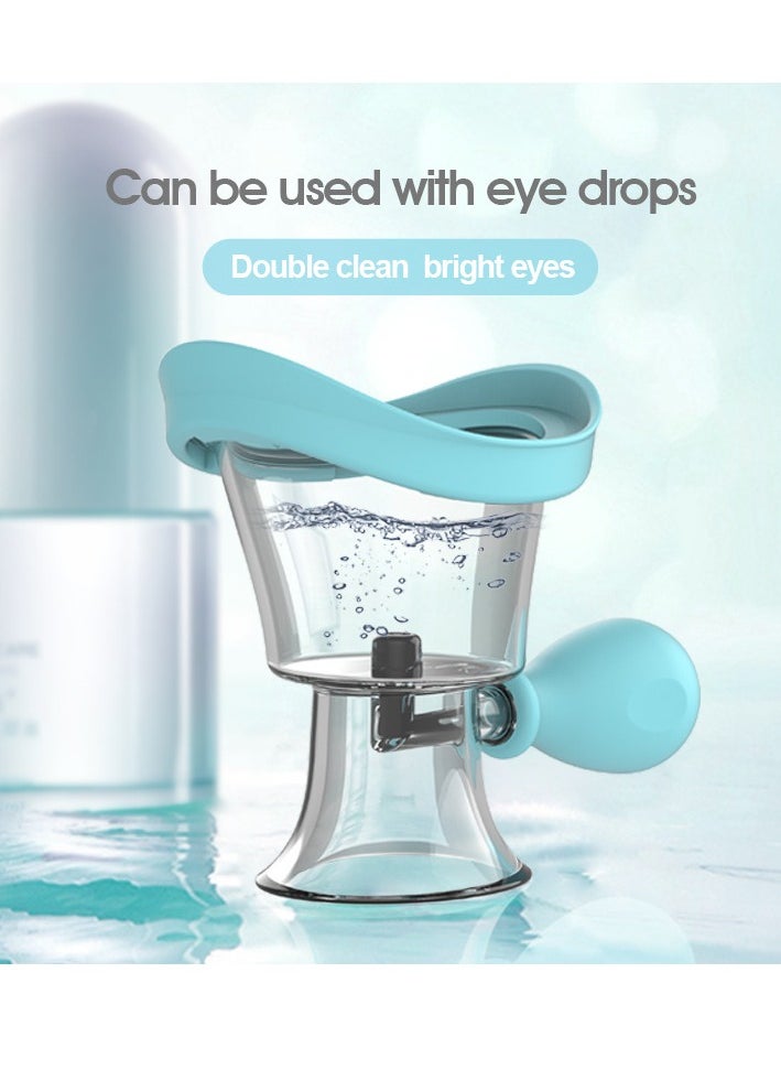 Eye Wash Cup.Eye Wash Cleaner Kit Silicon Manual Air Pressure Eye Cleaning Cup Tool Effective Eye Rinse Clean Dust Makeup Irritants.Transparent with Storage Container Eye Cup Soothing Tired Eyes.