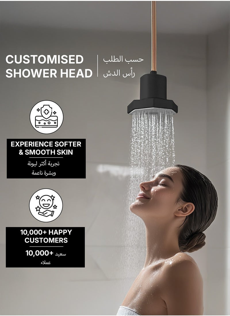 Nayra Premium Shower Head with High Pressure & Filter – Removes 98% Chlorine, Heavy Metals & Impurities, Hydrates Skin & Hair, Universal Fit, High Pressure, Ideal for Sensitive Skin
