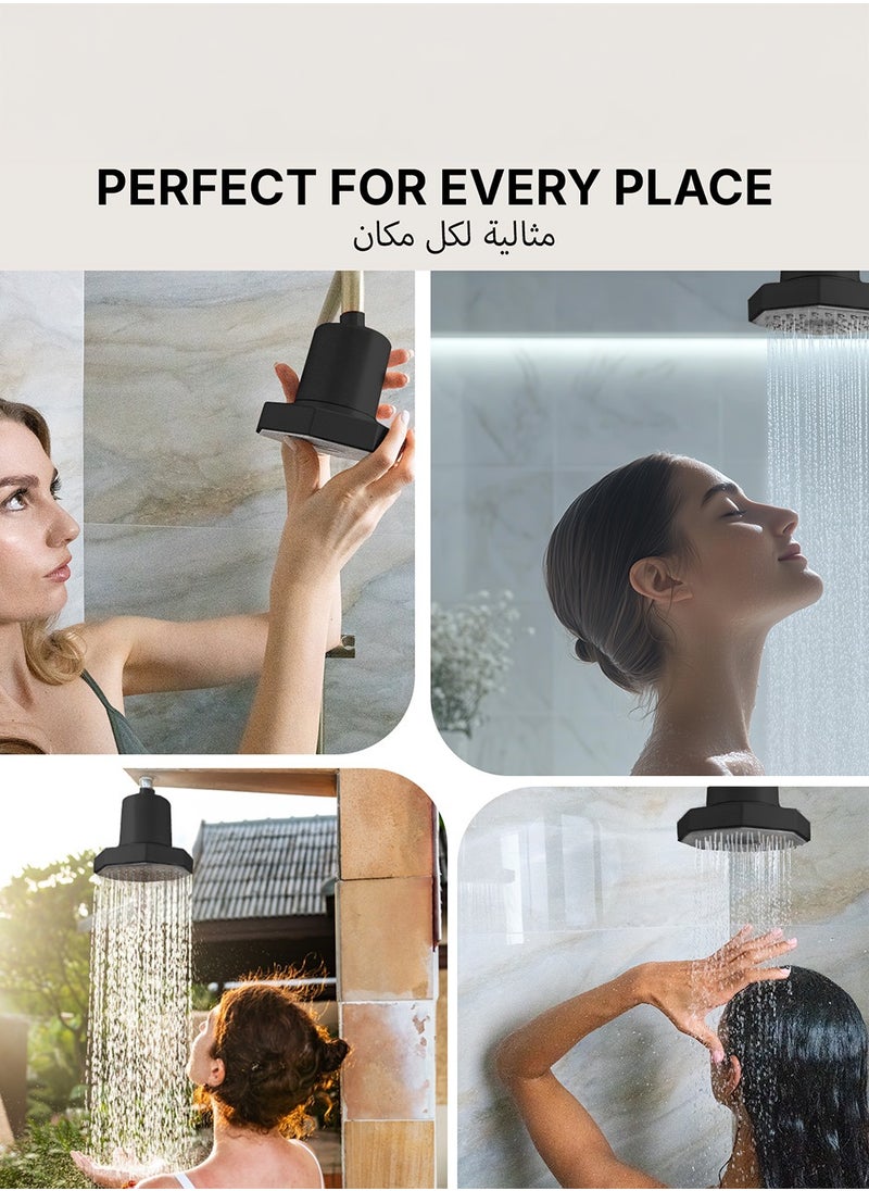 Nayra Premium Shower Head with High Pressure & Filter – Removes 98% Chlorine, Heavy Metals & Impurities, Hydrates Skin & Hair, Universal Fit, High Pressure, Ideal for Sensitive Skin