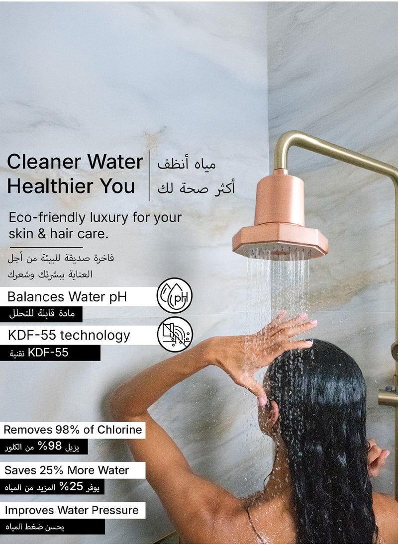 Nayra Premium Shower Head with High Pressure & Filter – Removes 98% Chlorine, Heavy Metals & Impurities, Hydrates Skin & Hair, Universal Fit, High Pressure, Ideal for Sensitive Skin
