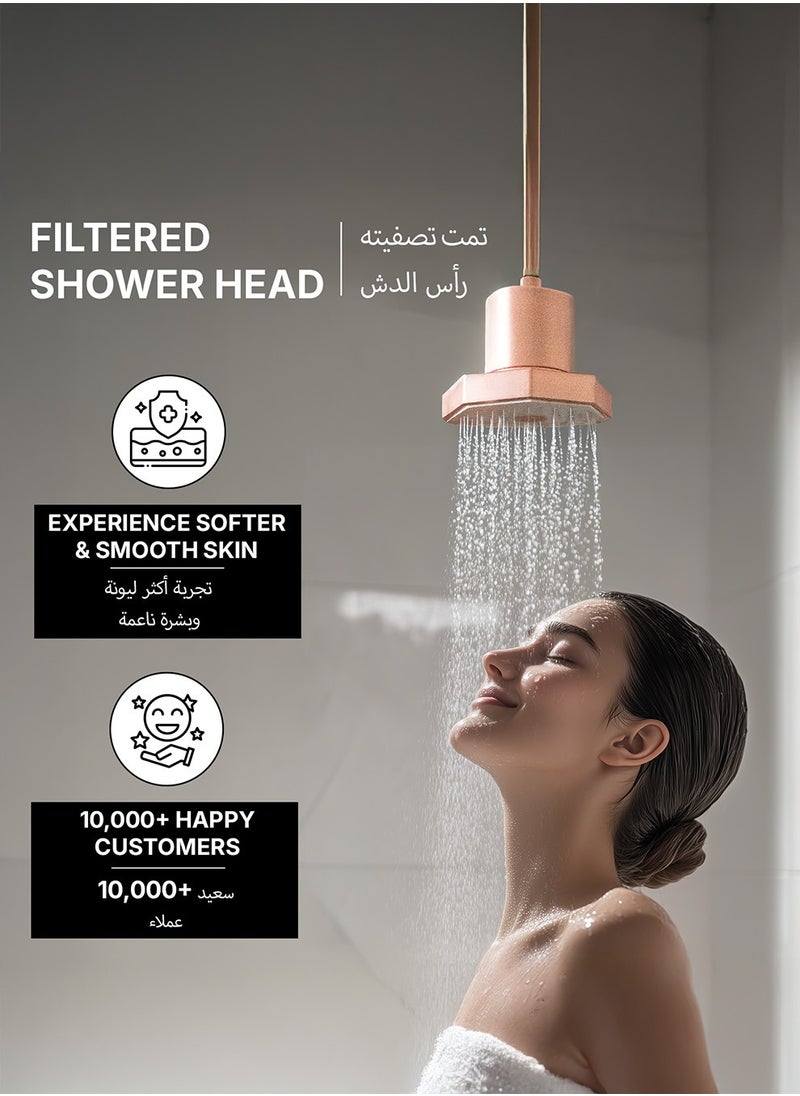 Nayra Premium Shower Head with High Pressure & Filter – Removes 98% Chlorine, Heavy Metals & Impurities, Hydrates Skin & Hair, Universal Fit, High Pressure, Ideal for Sensitive Skin