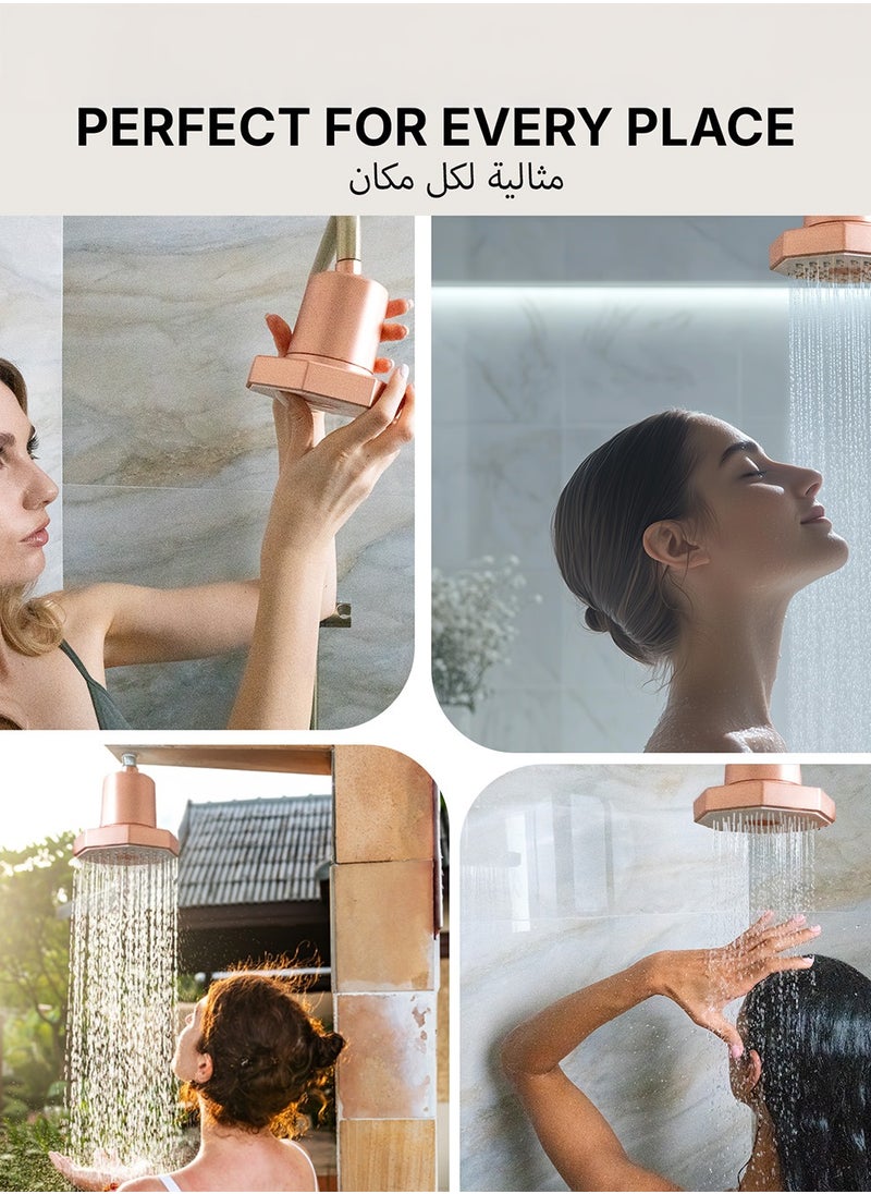 Nayra Premium Shower Head with High Pressure & Filter – Removes 98% Chlorine, Heavy Metals & Impurities, Hydrates Skin & Hair, Universal Fit, High Pressure, Ideal for Sensitive Skin