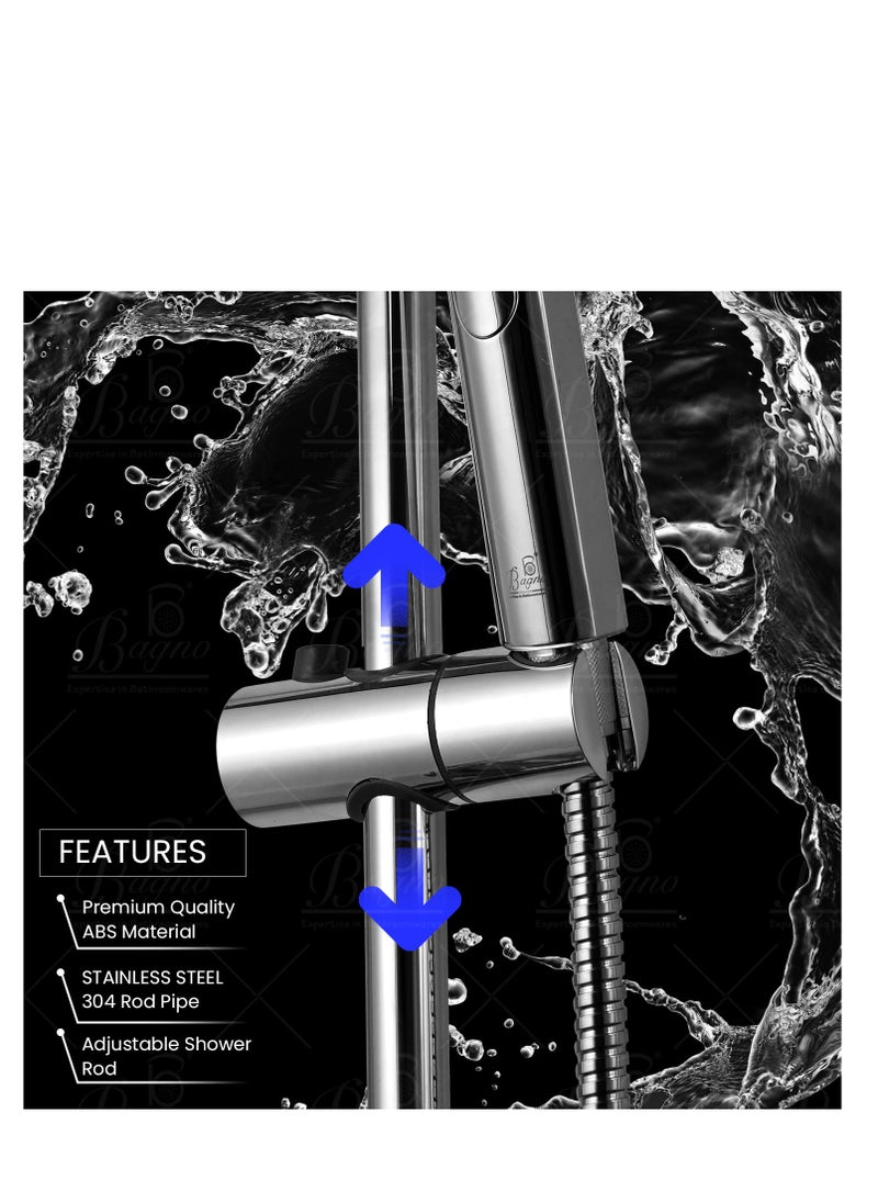 B BAGNO Shower Kit 85-4C with diverter, 210MM shower head, With 15° Rotation Angle / 260MM hand shower Rainfall shower