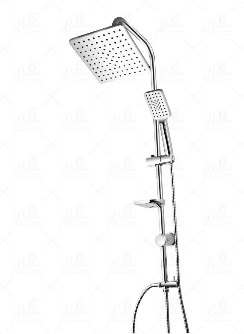 B BAGNO Shower Kit 85-4C with diverter, 210MM shower head, With 15° Rotation Angle / 260MM hand shower Rainfall shower