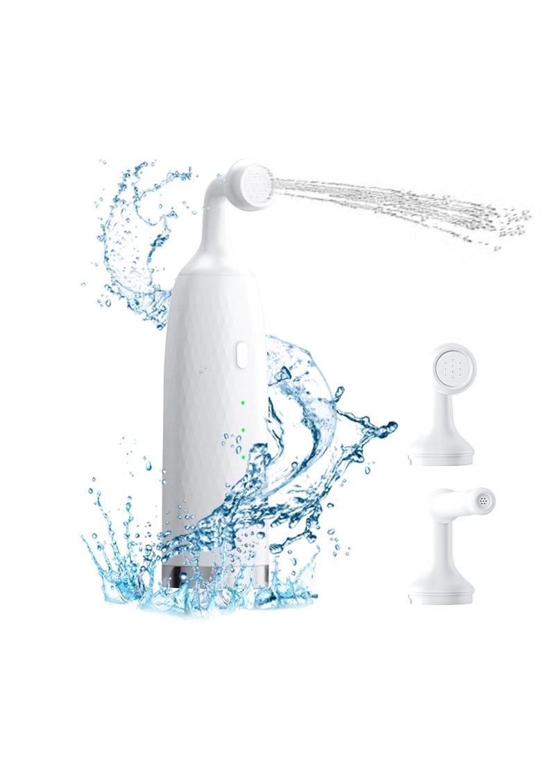 Electric Portable Bidet Sprayer with 2 Spray-heads and 3 Modes, UZMORE UZ-24001 - White