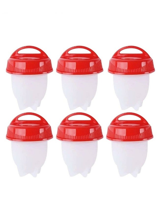 Egg Boiler Set 6 Pieces Egg Cooker Egg Boiler without Shell Silicone Egg Cup Mini Portable Quick Egg Cooking Cup Steamed Kitchen Tools For Breakfast