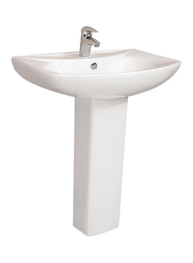 Wash Basin With Pedestal White Standard