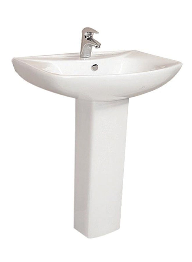 Wash Basin With Pedestal White Standard