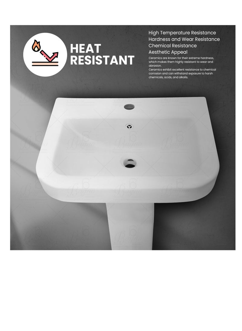 B BAGNO Basin Full Pedestal WB01