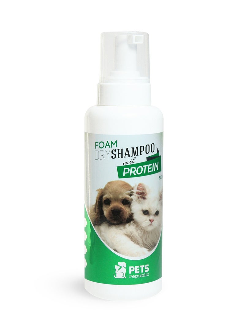 Pets Foam Dry Shampoo with Protein for Cats and Dogs - 520ml