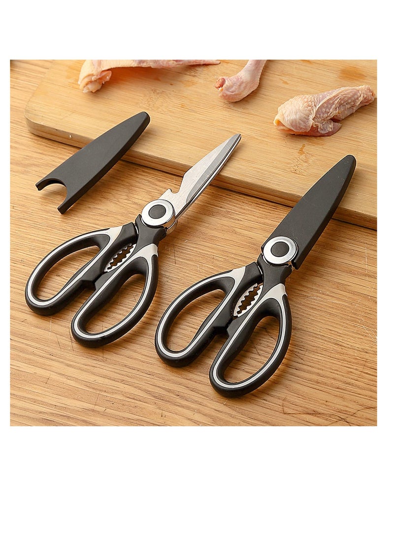 Stainless Steel Kitchen Scissor with Cover Multipurpose Kitchen Household and Garden Scissor for Chicken Poultry Fish,Vegetables all in 1