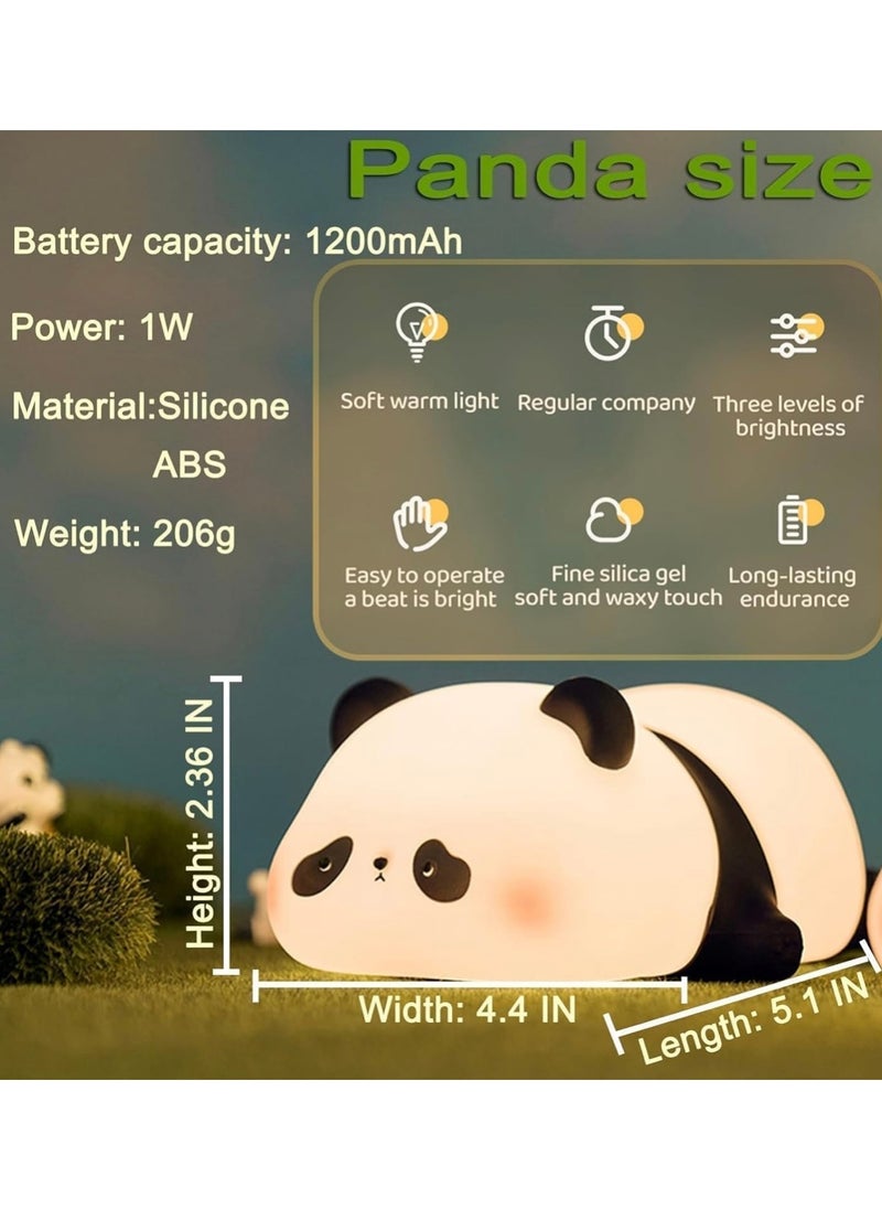 TYZOON Cute Panda Night Light, LED Squishy Novelty Animal Night Lamp, 3 Level Dimmable Nursery Nightlight for Breastfeeding Toddler Baby Kids Decor, Cool Gifts for Kids (Fragrant Panda)