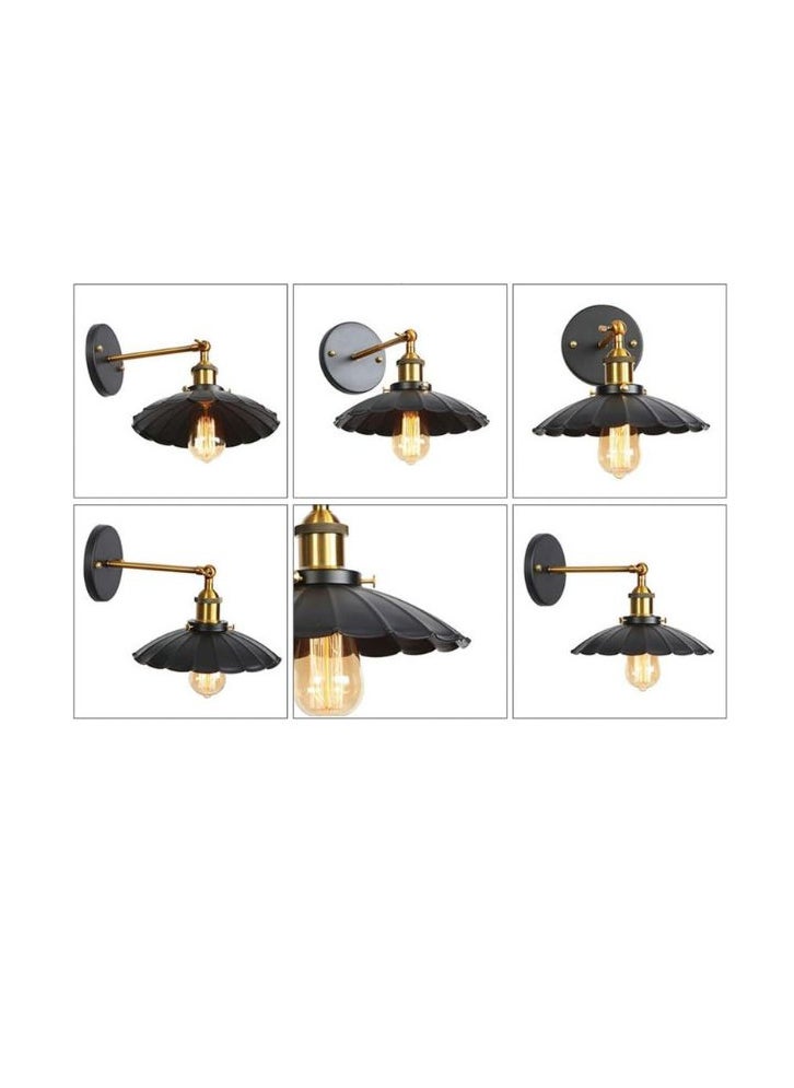 A F N LIGHTINGS Vintage Wall Lamp with Switch, Adjustable Industrial Wall Light for Bedroom and Indoor Lighting, Retro Loft Style Wall Sconce Fixture