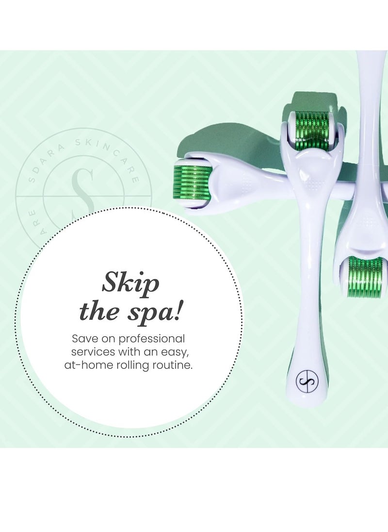 Sdara Derma Roller Microneedling Roller for Face - Includes Free Storage Case (1-Pack), Unisex