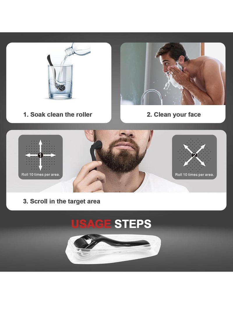 540 Titanium Derma Roller - Microneedle Micro Needle Roller for Men and Women Home Use - Microneedling Roller Dermaroller Skin Care Tool (#0.5#)