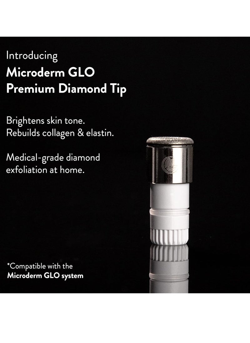 Microderm GLO Premium Diamond Microdermabrasion Tips by Microderm GLO - Medical Grade Stainless Steel Accessories, Patented Safe3D Technology, Safe for All Skin Types. (Premium)